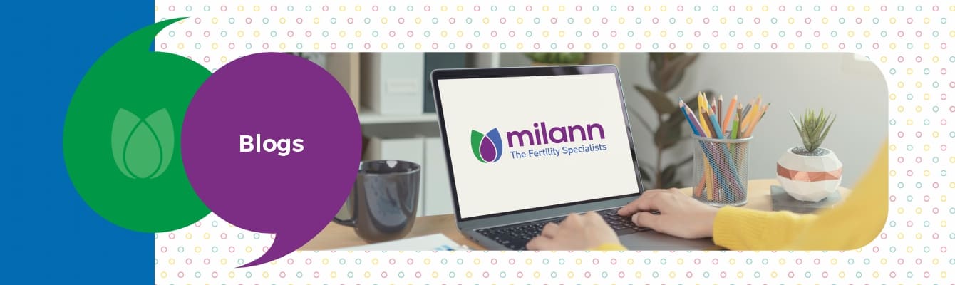 A woman writing up on the blog page of Milann The Fertility Specialists.