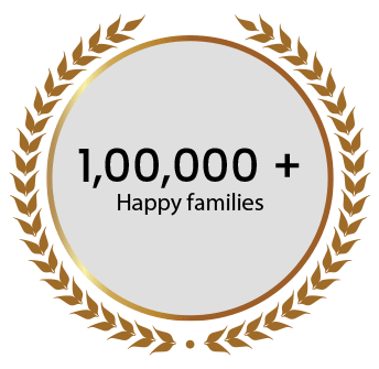 1,00,000 + Happy families